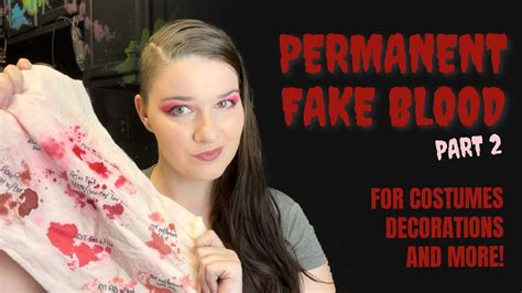 applying fake blood to clothes|make your own blood shirt.